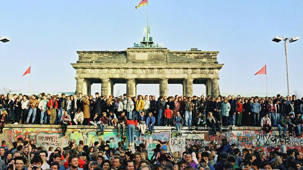 Célébration de la chute du Mur de Berlin en 1989